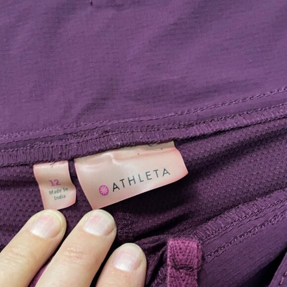 Athleta Plum Mini Skort Size 12 - Picture 2 of 11